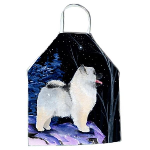 Carolines Treasures Carolines Treasures SS8380APRON Starry Night Keeshond Apron - 27 x 31 in. SS8380APRON - main